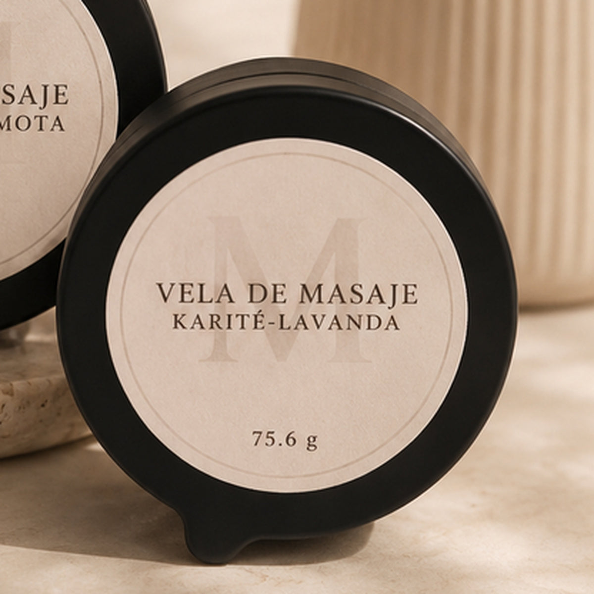 Pomadera de Masaje · Vela aromática artesanal