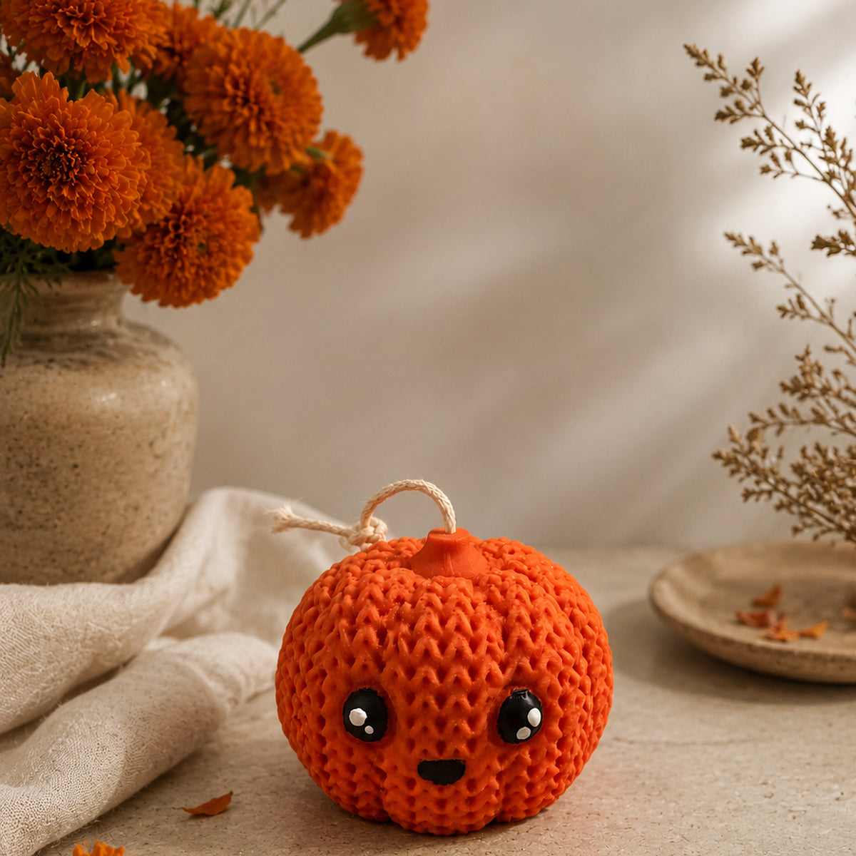 Calabaza Tejida · Vela aromática artesanal