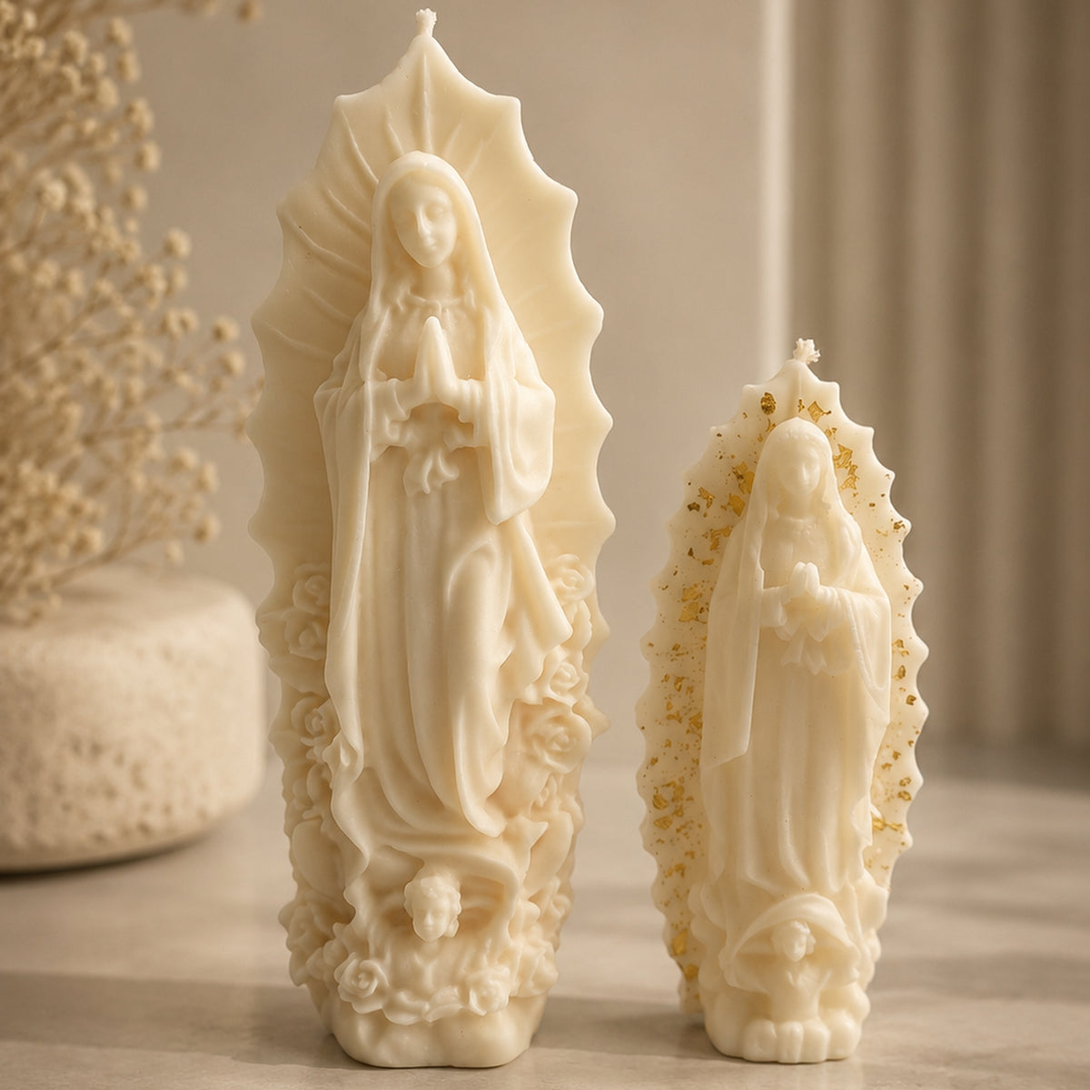 Virgen de Guadalupe · Vela aromática artesanal