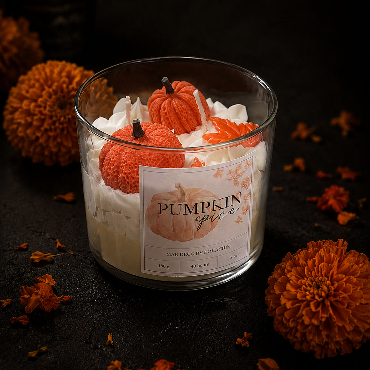Vaso Pumpkin Spice · Vela aromática artesanal