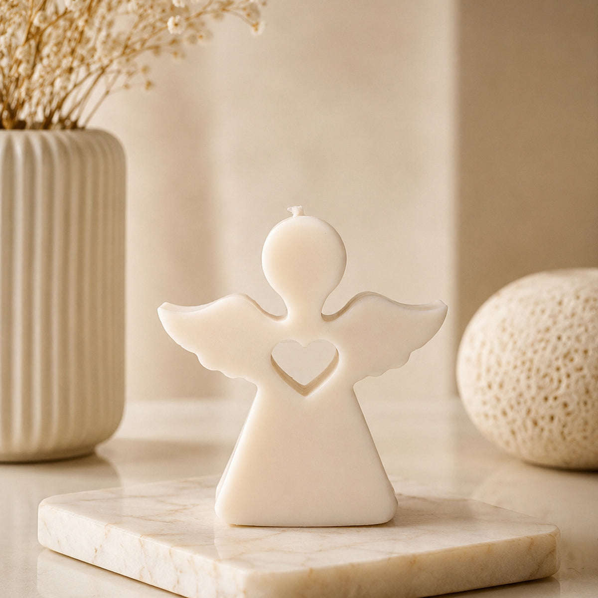 Ángel Silueta Corazón · Vela aromática artesanal